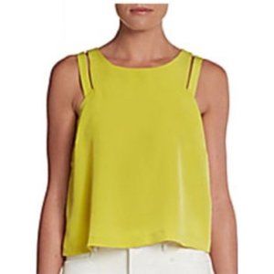 BCBGeneration Artichoke Double-Strap Tank Blouse, Sz M